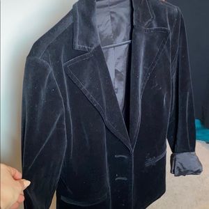 Black velour blazer